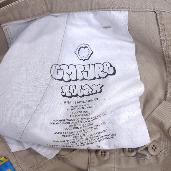Empyre Cargo Pants Mens 38x30 Brown Relaxed Losee Wide Leg Canvas Mid Rise Y2K - Picture 9 of 9